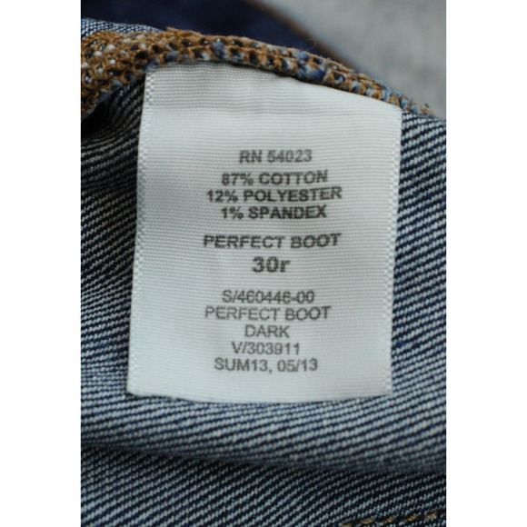 Gap Jeans Womens 30 Blue Denim Stretch Pockets Mid-Rise Perfect Bootcut Leg - Picture 4 of 7